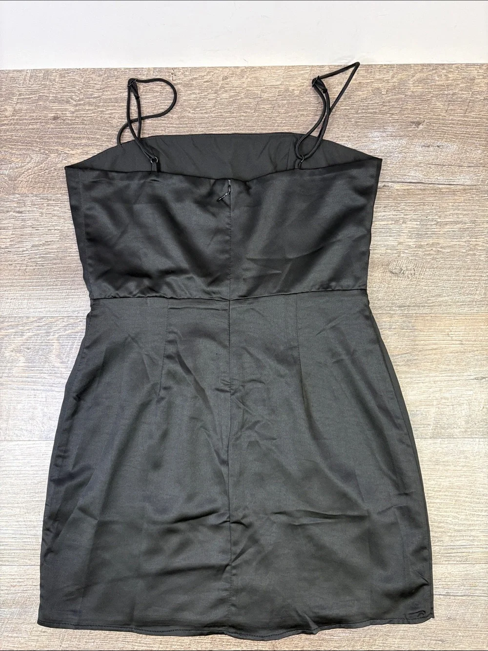 Superdown Black Rhinestone Heart Cutout Mini Dress Size Small
